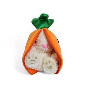 Play Right Hug Me Bunny Rabbit Carrot Zip Up 7" Plush Stuffed Animal Easter NWT